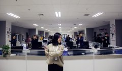 “关爱员工健康,培养良好习惯”陕西绿馨组织员工练习颈椎操