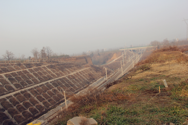 陕西绿馨对S210渭南至桥南段公路工程水土保持方案编制项目进行现场踏勘(图1)